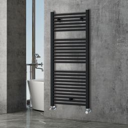 Kibath circuito aquecimento radiador aquecedor toalhas 120x50cm aço preto