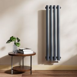 Emke radiador tubo redondo horizontal antracite 90x24 cm, monocamada