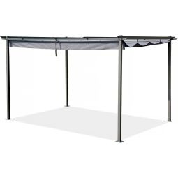 Pérgula com teto retrátil - 3 x 4 m - antracite