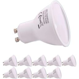 10x lâmpadas LED gu10 7w, 650 lm, luz branca neutra 4200k