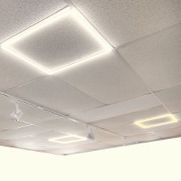 2x quadro luminoso LED 60x60cm 48w 4800 lm luz branca neutra, teto falso
