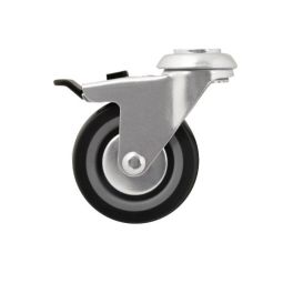 RODA GIRATÓRIA Ø 7,5 CM COM PASSADOR E TRAVÃO