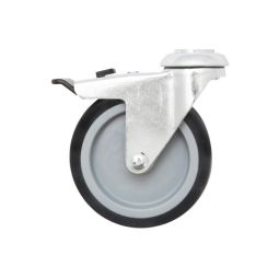 RODA GIRATÓRIA Ø 10 CM COM PASSADOR E TRAVÃO