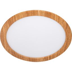 Downlight led redondo efeito madeira 30cm AllInOne