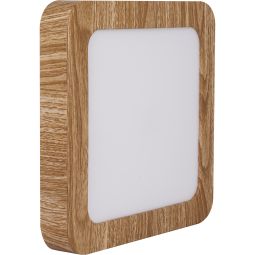 Downlight led quadrado efeito madeira 22cm AllInOne