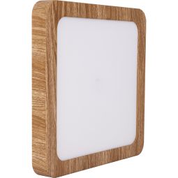 Downlight led quadrado efeito madeira 30cm AllInOne