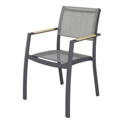 Cadeira de jardim em alumínio Vao GoodHome com apoios de braço