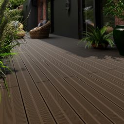 Lâmina compósito Neva castanha 2200x145x21mm Blooma