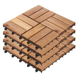 Estrado de madeira acacia 30x30cm 4 peças