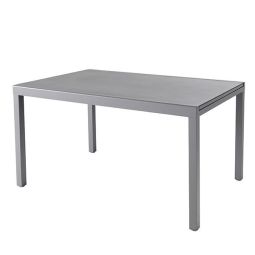 Mesa de jardim extensível Moorea GoodHome 140/200x75x90x90cmcm de alumínio