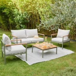 Conjunto de jardim de alumínio Akoa para 4 pessoas