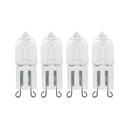 Pack de 4 Lâmpadas Halogénio G9 410 lm 30 W Luz Quente Regulável