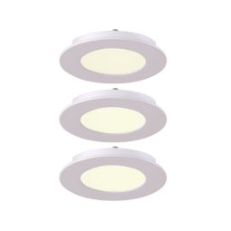Pack 3 Luminárias Encastráveis LED Regas 9,6 W Redondas Brancas