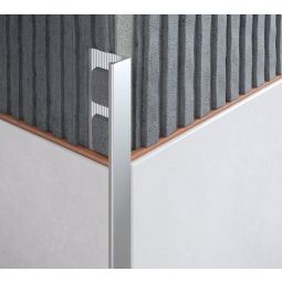 Perfil Canto Reto Alumínio mate 10 mm Brenner