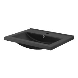 Lavatorio ceramico Napold preto mate 80 cm Cooke & Lewis