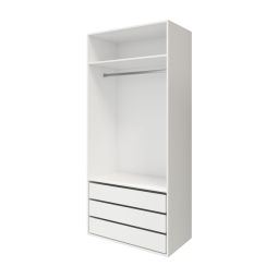 Armário completo Homny 1 coluna branco 1m