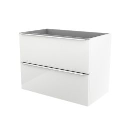 Móvel de casa de banho suspenso Idalie cor branco 80x45cm