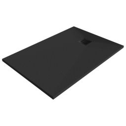 Base de Duche em Resina Pia Preta 100x70 cm