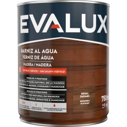 Verniz à base de água nogal satinado 750 ml Evalux