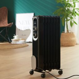 Aquecedor de óleo preto 1500 W