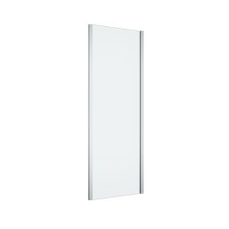 Resguardo de duche fixo transparente 80cm cromado Calia Cooke & Lewis