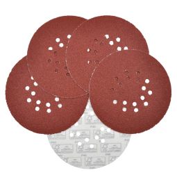 5 folhas de lixa para lixadora de parede grão 40 225mm Titan