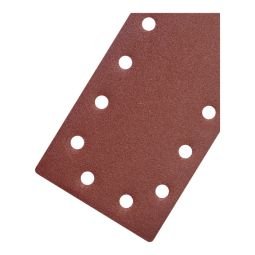 5 folhas de lixa de um terço de folha orbital com gancho e argola grão 120 93x185mm Titan