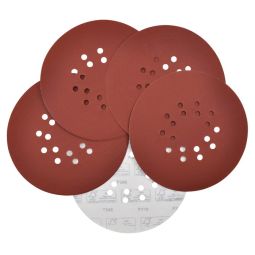 5 folhas de lixa para lixadora de parede grão 240 225mm Titan