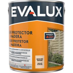 Lasur à base de água satinado incoloro 2,5 L Evalux