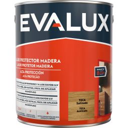 Lasur à base de água satinado teca 2,5 L Evalux