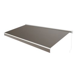 Toldo manual semi cofre 4x3m taupe poly Blooma