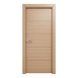 Porta de Interior maciça Garban lacada Roble miel 70cm direita com molduras Geom