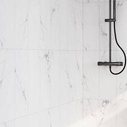Azulejo cerâmico Aruma Marble Branco 20x60cm
