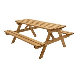 Mesa de piquenique castanha 170x141x71cm feita de madeira GoodHome