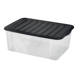 Caixa de plástico com tampa 9 l 36 x 23,4 x 14,5 cm