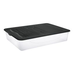 Caixa de plástico com tampa 56 l 79 x 59 x 16,8 cm