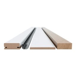 Kit de porta de núcleo superficial lacado branco Geom
