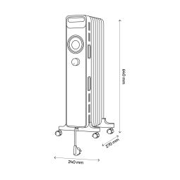 Radiador a óleo 1500w branco Bodner