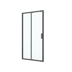 Resguardo de duche de Correr Calia Preto 110 cm C&L