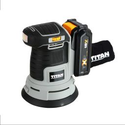 Lixadora excêntrica 18V com bateria 2Ah Titan
