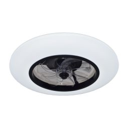 Ventoinha De Teto Com Luz Jacobus Dc Sem Lâminas 58 Cm Preto