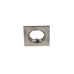 Aro para foco downlight embutido quadrado cromado escovado Cooke & Lewis