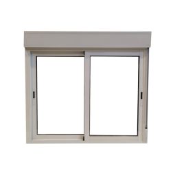 Janela aluminio de correr com persiana branco 136x120