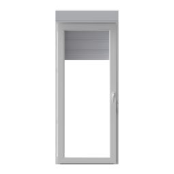 Porta Janela pvc prat branco com persiana 217x90 esquerda