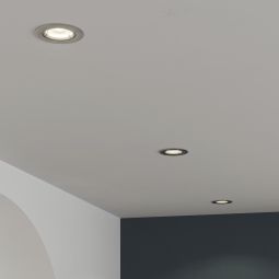 Pack 3 downlights embutidos led cromados orientáveis Cooke & Lewis
