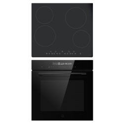 Pack de placa vitrocerâmica e forno 72L GoodHome
