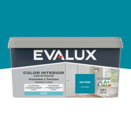 Tinta Interiores Azul Riviera 2,5 L Evalux