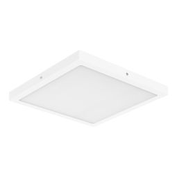 Plafon led quadrado metálico branco Hestia 40cm Cooke & Lewis
