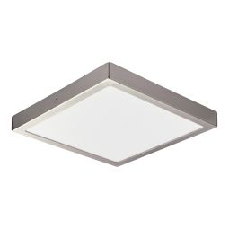 Plafon led de superfície quadrado metálico cromado 30cm Cooke & Lewis