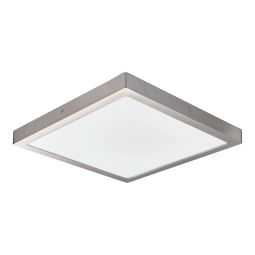 Plafon led quadrado metálico cromado Hestia 40cm Cooke & Lewis